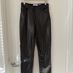Abercrombie Vegan Leather High Rise Pants